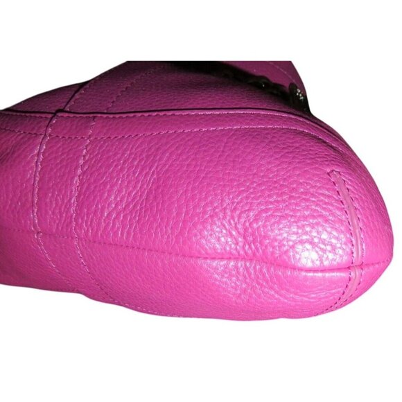 Coach Pebbled Leather Chain Duffle Convertible Crossbody Handbag in Blossom Pink - Picture 9 of 13